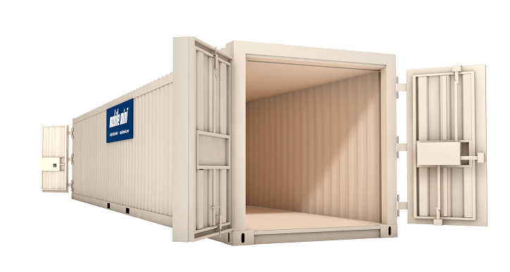 mobile mini storage container, 40-footer, double entry, double doors