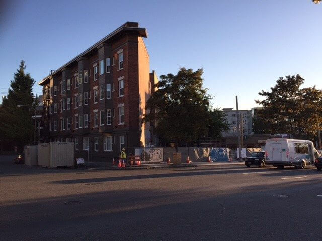 storage containers at a construction site