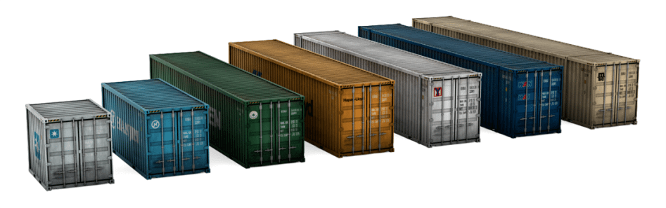 different sized storage containers