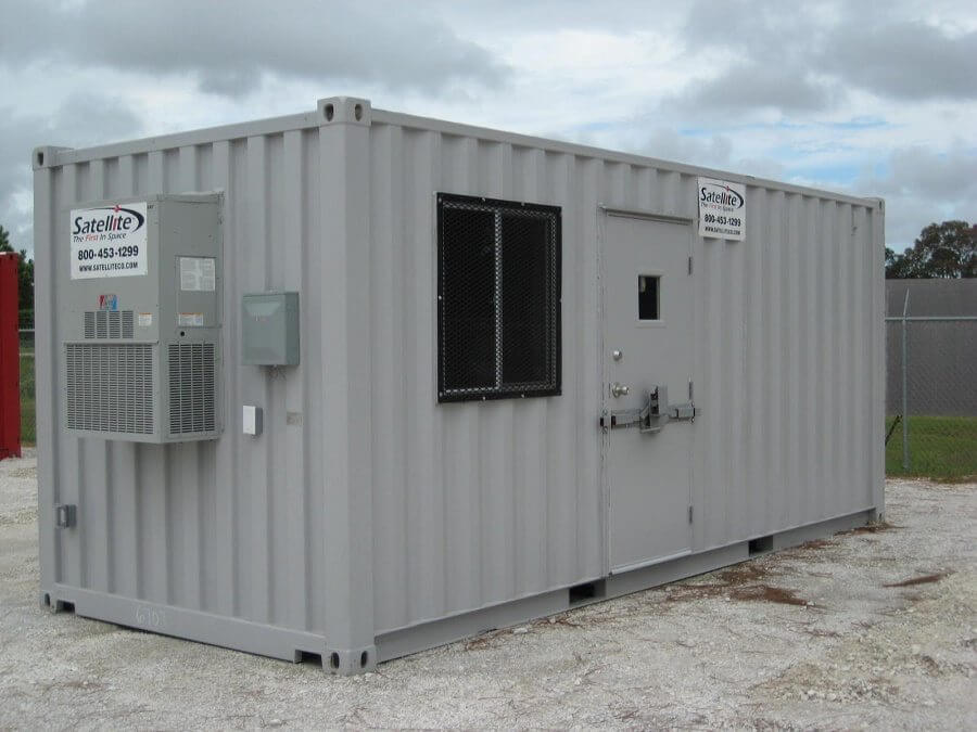 ground level office with doors and windows