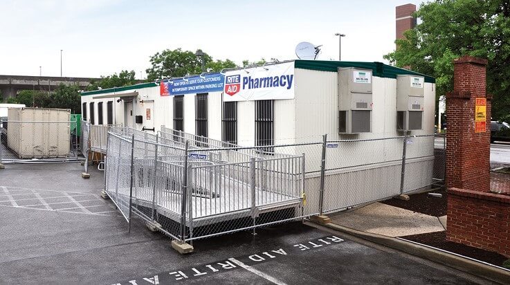 Rite Aid pharmacy temporary mobile office