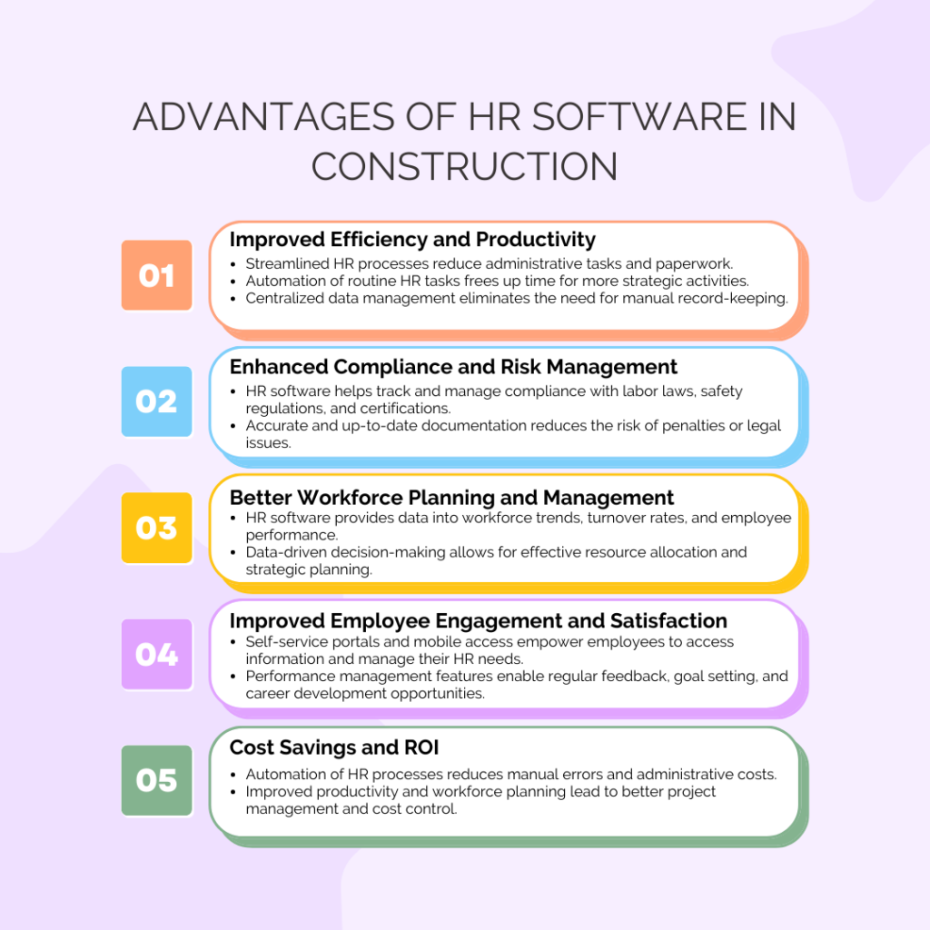 advantages of HR software in construction